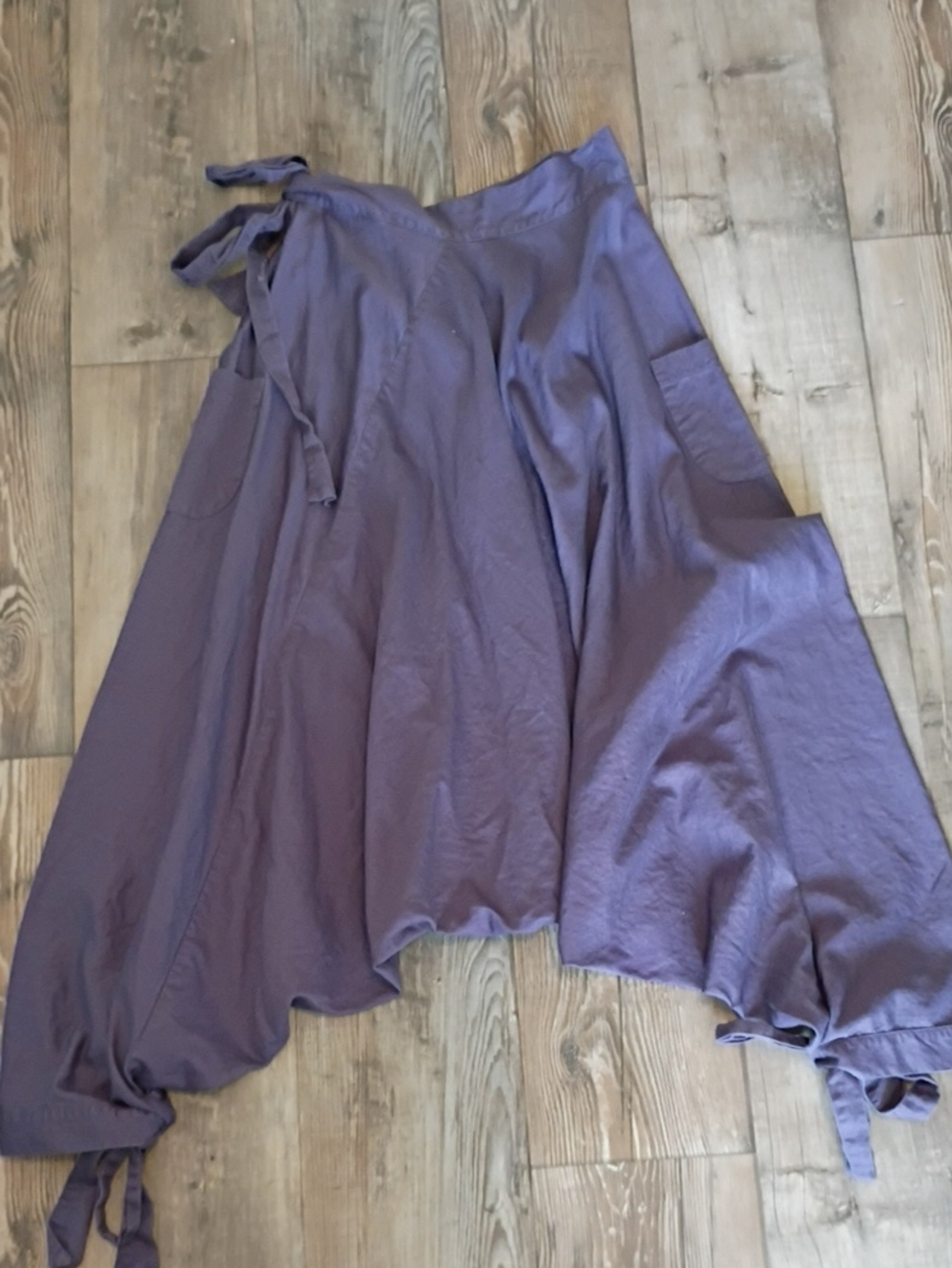 Chloe Purple Cotton Drop Crotch Pants Size 6 - Picture 6 of 6